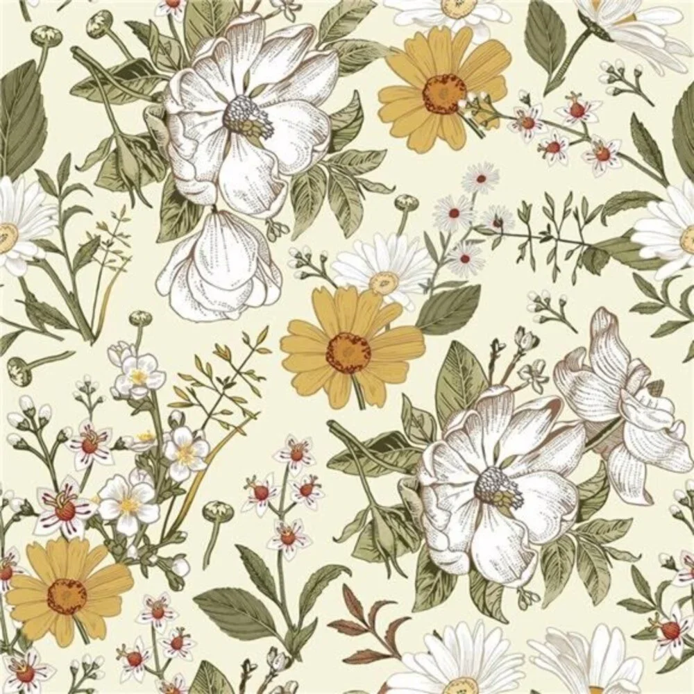 Blooming Floral Peel and Stick Wallpaper: 17.7in*118in, Removable, Self Adhesive